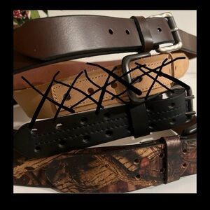Genuine Leather Belts Size 44 NWOT a lot of 3